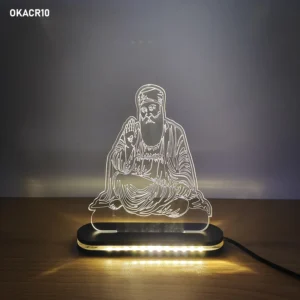 Sai Baba Acrylic LED Table Top 6in
