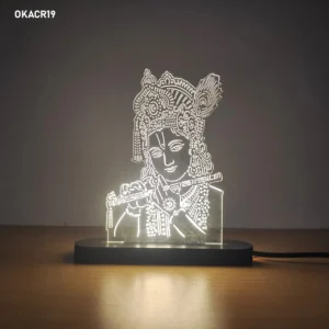 Lord Krishna Flute Acrylic LED Table Top 6in