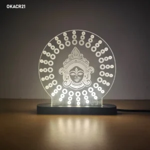 Maa Lakshmi Face Acrylic LED Table Top 6in