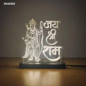Jai Shri Ram Acrylic LED Table Top 6in