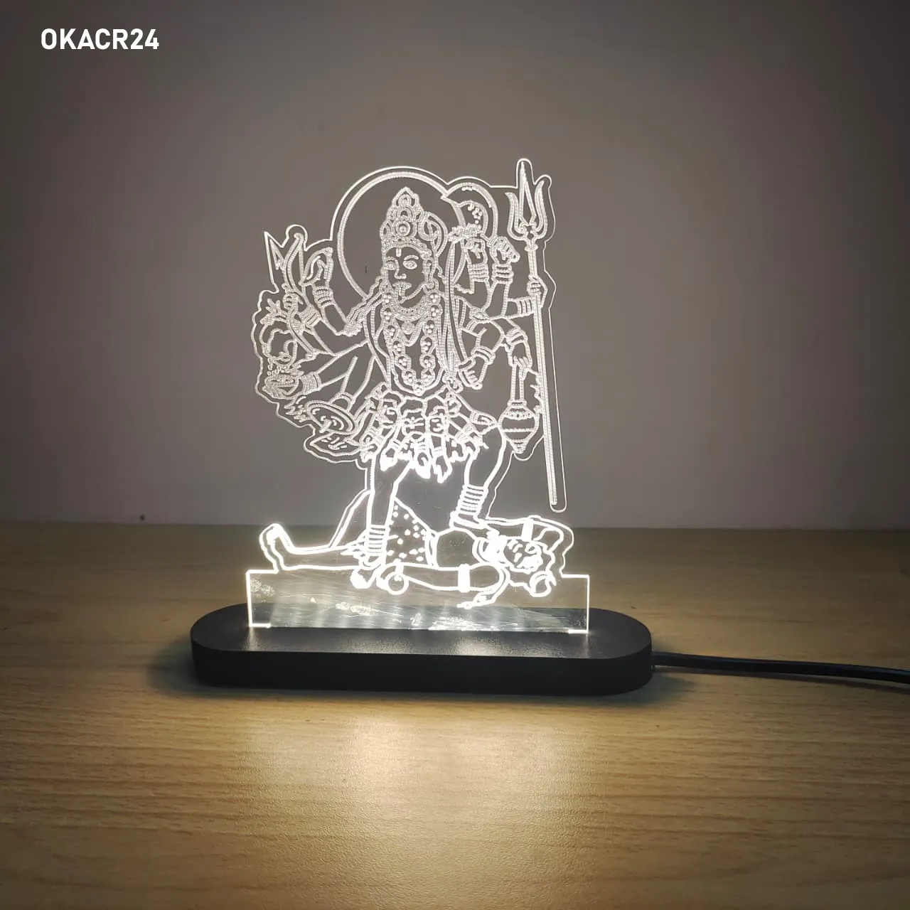 Maa Kali Acrylic LED Table Top 6in