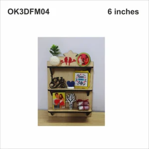 Blank Decorative Mini Photo Display Frame OK3DFM04 6in