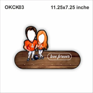 Blank Casual Couple Caricature Keyholder Name Plate OKCK03 11.25x7.25in