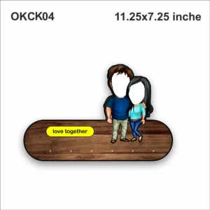 Blank Cute Couple Caricature Keyholder Name Plate OKCK04 11.25x7.25in