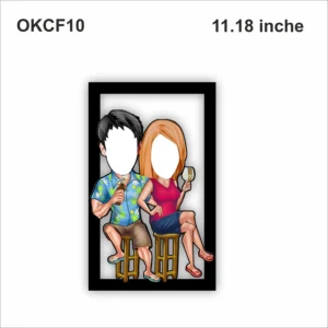 Blank Couple Caricature Photo Frame OKCF10 11x18in