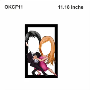 Blank Couple Caricature Photo Frame OKCF11 11x18in