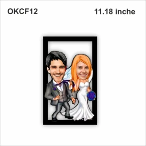 Blank Couple Caricature Photo Frame OKCF12 11x18in