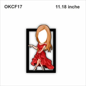 Blank Dancing Girl Caricature Photo Frame OKCF17 11x18in