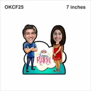 Blank Rakhi Brother Sister Caricature Photo Frame OKCF25 7in