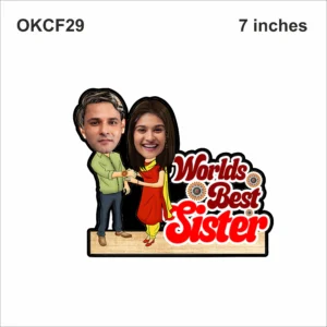 Blank World’s Best Sister Caricature Photo Frame OKCF29 7in