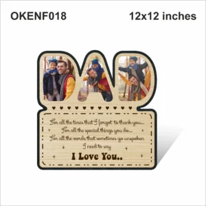 Blank Dad Message Photo Frame 12x12in