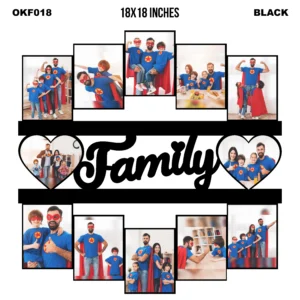Blank Family Collage Photo Frame 18x18Inches
