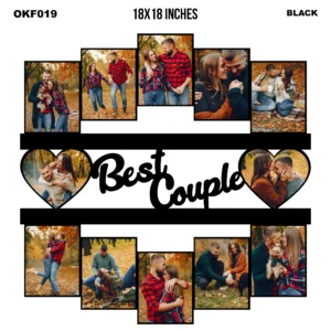 Blank Best Couple Collage Photo Frame 18x18Inches