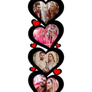 Blank Hanging Heart Collage Photo Frame 16x6in