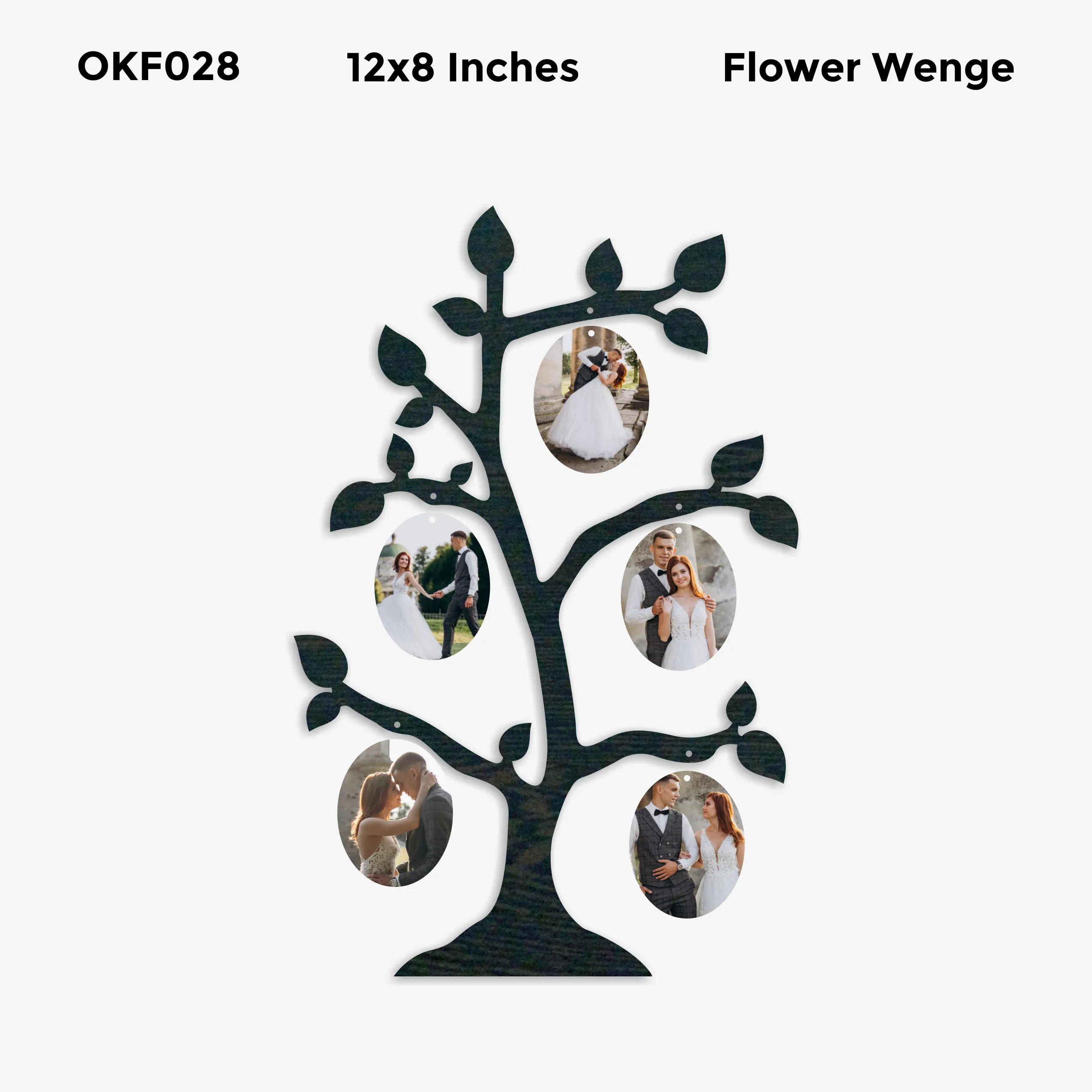 Blank Family Tree Photo Frame 12x8in