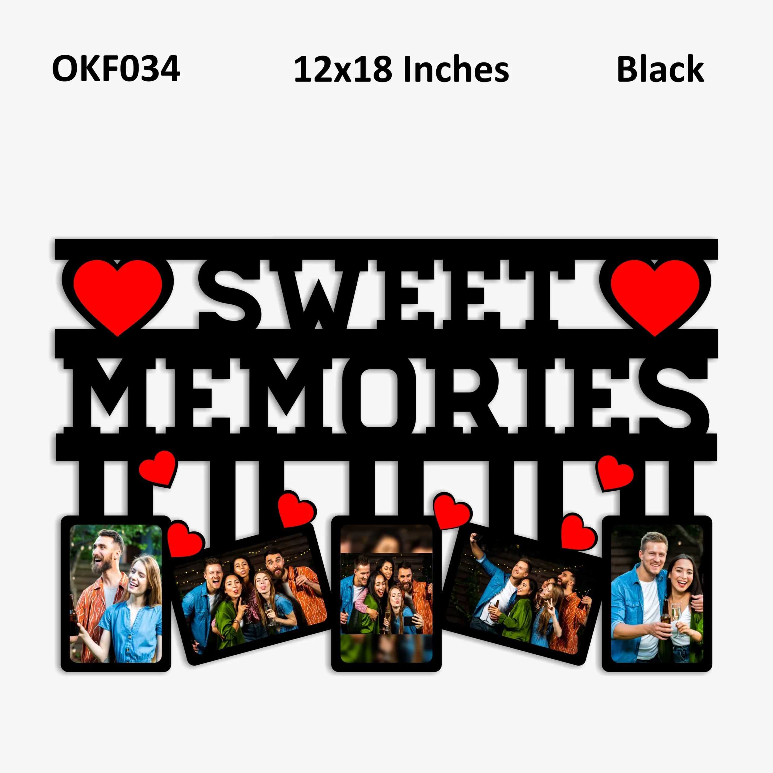 Blank Sweet Memories Photo Frame 12x18in