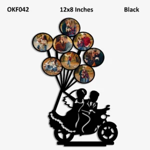 Blank Couple Balloon Photo Frame 12x8in