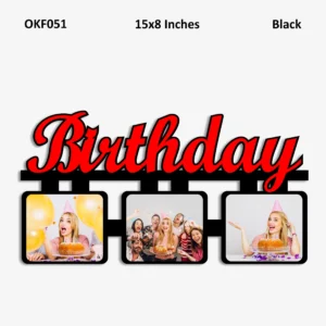 Blank Birthday Photo Frame 15x8in