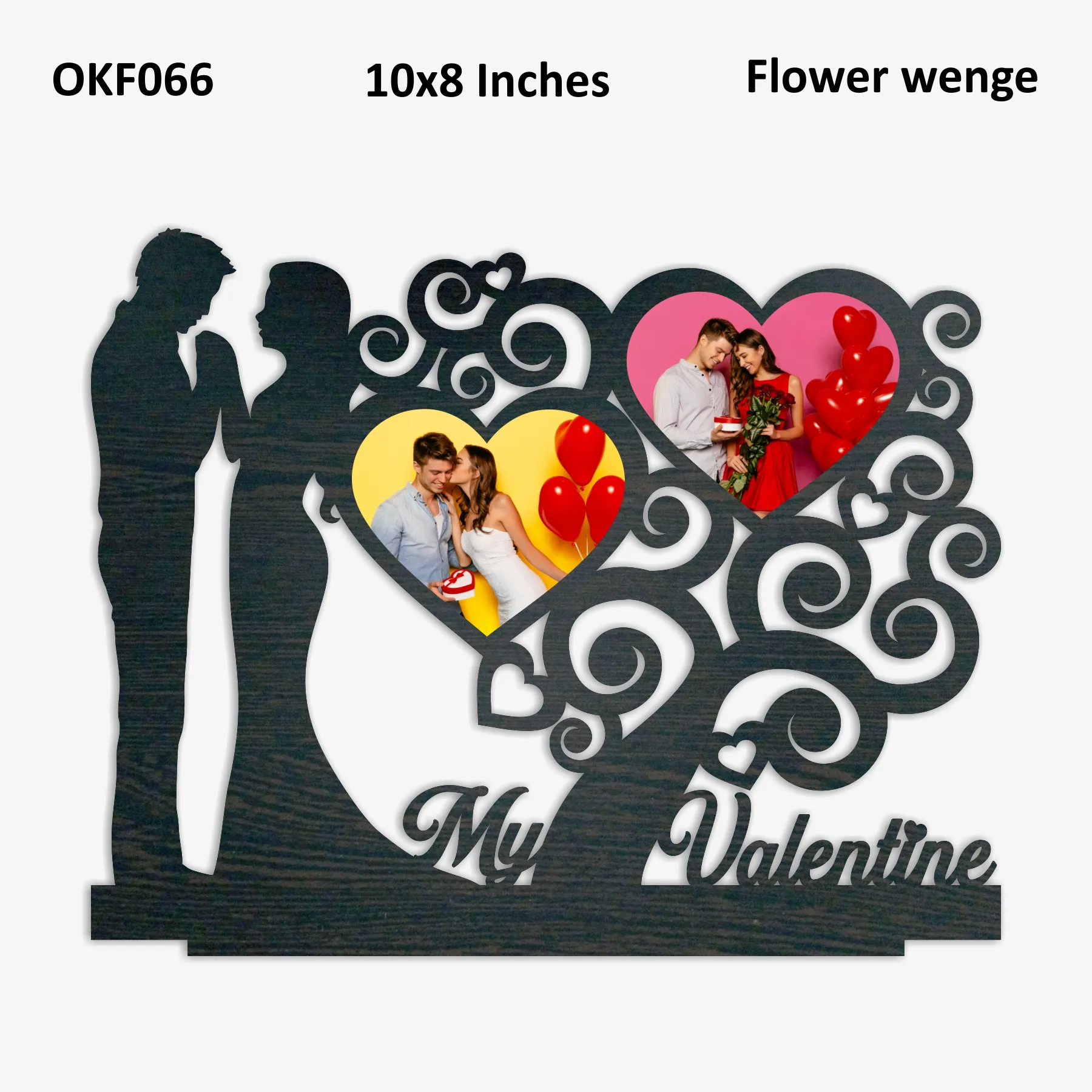 Blank Couple Heart Tree Collage Photo Frame 10x8in