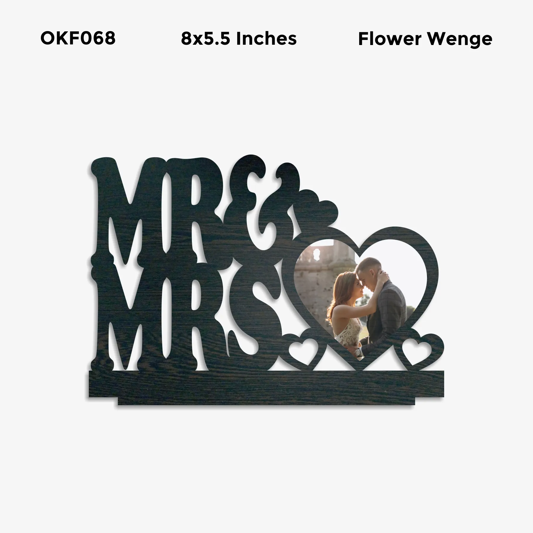 Blank Mr & Mrs Photo Frame 8x6in