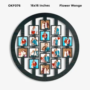 Blank Round Collage Photo Frame 16x16in