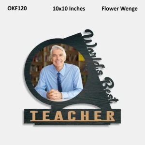 Blank World's Best Teacher Circle Photo Frame 10x10in