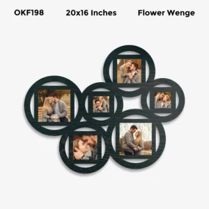 Blank Circle Collage Photo Frame 20x16in