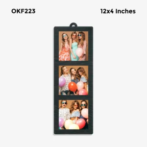 Blank Vertical Triple Photo Frame 12x4in