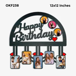 Blank Happy Birthday Hanging Photo Frame 12x12in