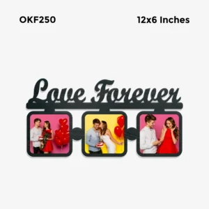 Blank Love Forever 3 Photo Frame 12x6in