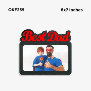 Blank Best Dad Photo Frame 8x7in