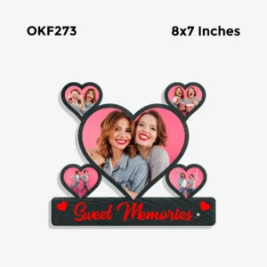 Blank Sweet Memories Heart Photo Frame 8x7in