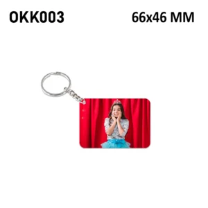 Blank Rectangle Photo Keychain 66x46mm