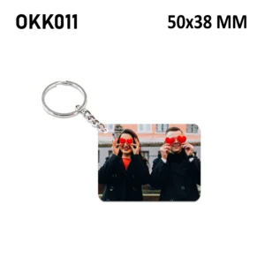 Blank Rectangle Photo Keychain 50x38mm