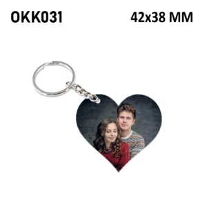 Blank Heart Photo Keychain 42x38mm