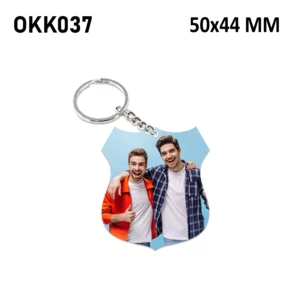 Blank Shield Shape Photo Keychain 50x44mm
