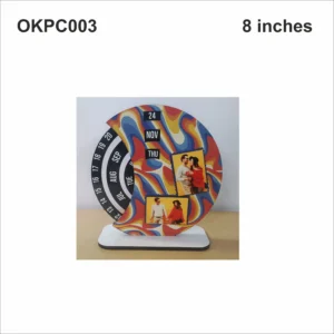 Blank Multicolor Abstract Printed Calendar Photo Frame 8in