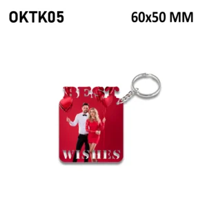 Blank Best Wishes Photo Keychain 60x50mm (Pack of 10)