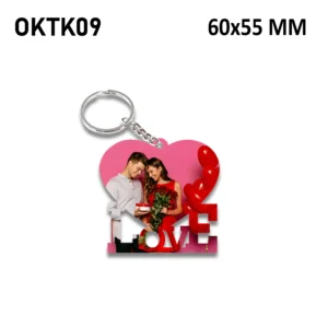 Blank Love Photo Keychain 60x55mm (Pack of 10)